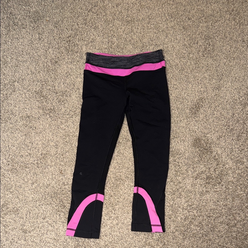Lululemon Athletica Black and Pink Leggings